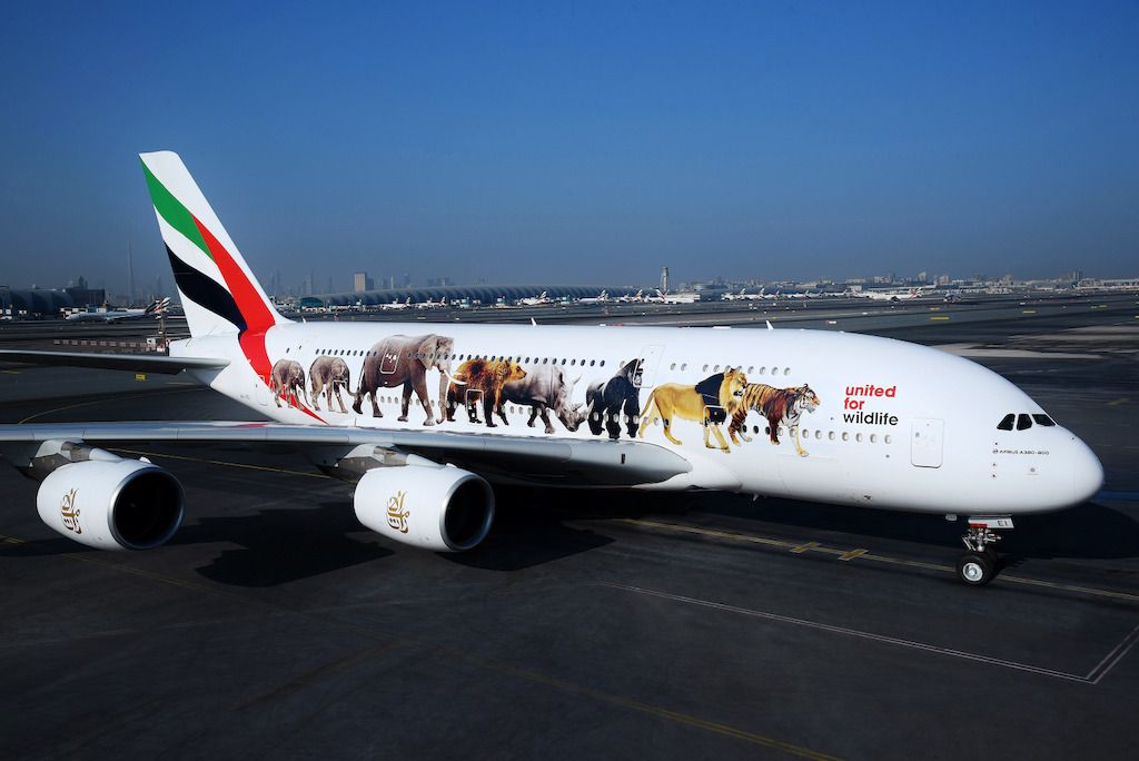 Emirates pinta dos aviones en apoyo a la lucha contra la caza furtiva