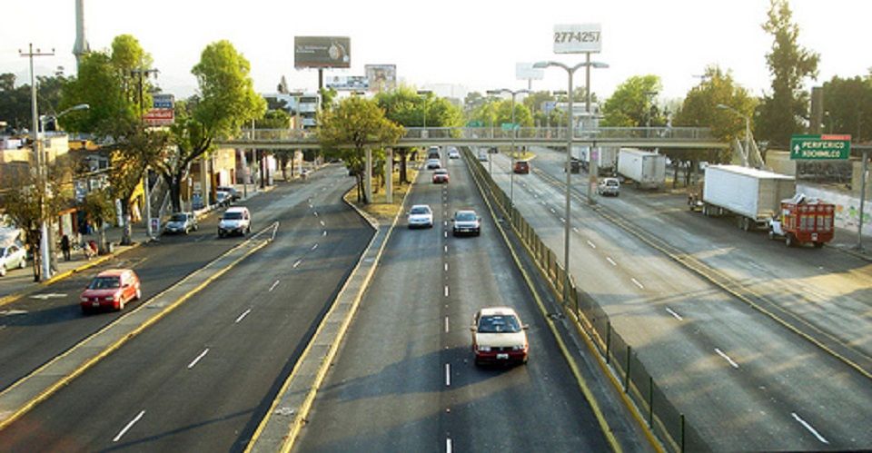 Implementan carriles reversibles en Viaducto Tlalpan