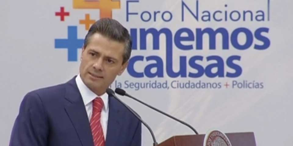 Gobierno federal no reemplazará a estados en tareas de seguridad: EPN