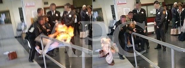 Mujer se inmola como protesta ante desalojo de su vivienda Mujer se inmola como protesta ante desalojo de su vivienda