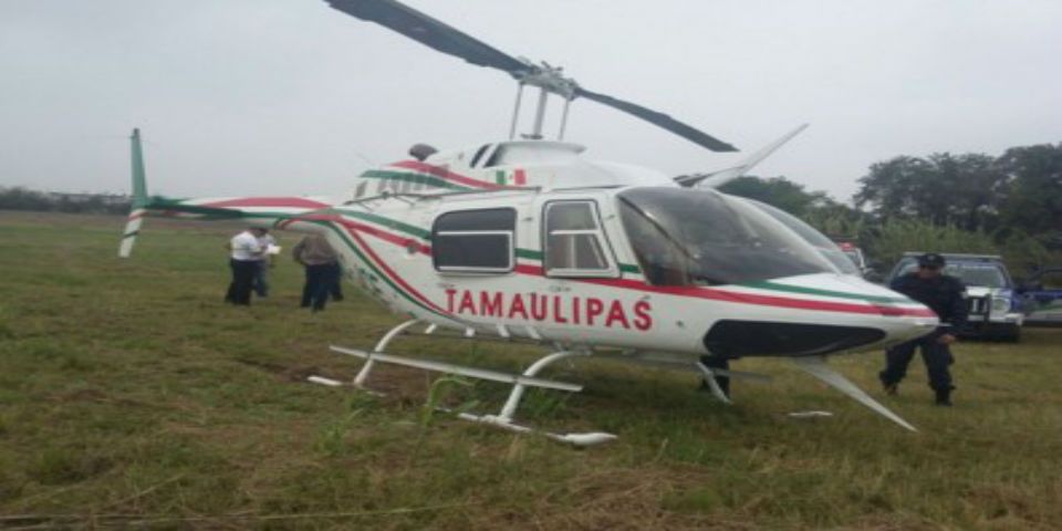 Helicóptero aterriza de emergencia en Nuevo León