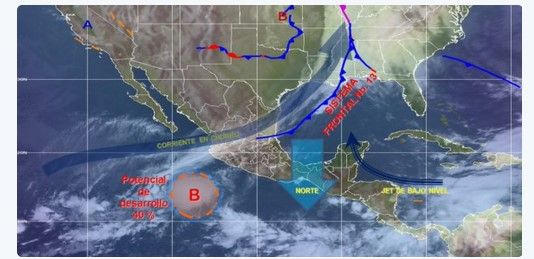 Prevén lluvias en gran parte del territorio nacional
