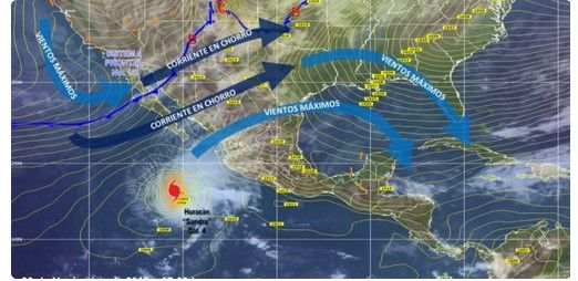 Sandra y frente frío 15 provocarán lluvias en gran parte del país