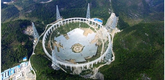 China construye el radiotelescopio más grande del mundo China construye el radiotelescopio más grande del mundo