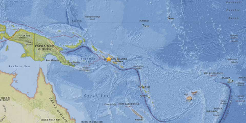 Sismo de 6.8 sacude Islas Salomón