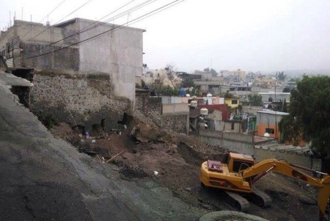Desgaje de construcción en Tlalpan