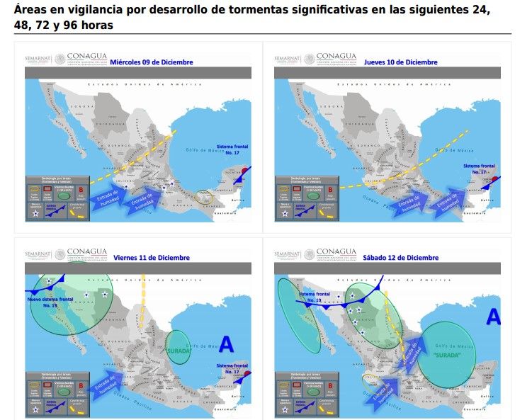 Continuarán las lluvias y frío en el país - 001
