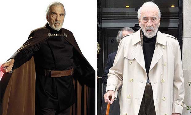 El paso del tiempo en las estrellas de Star Wars - Christopher-Lee-conde-dooky