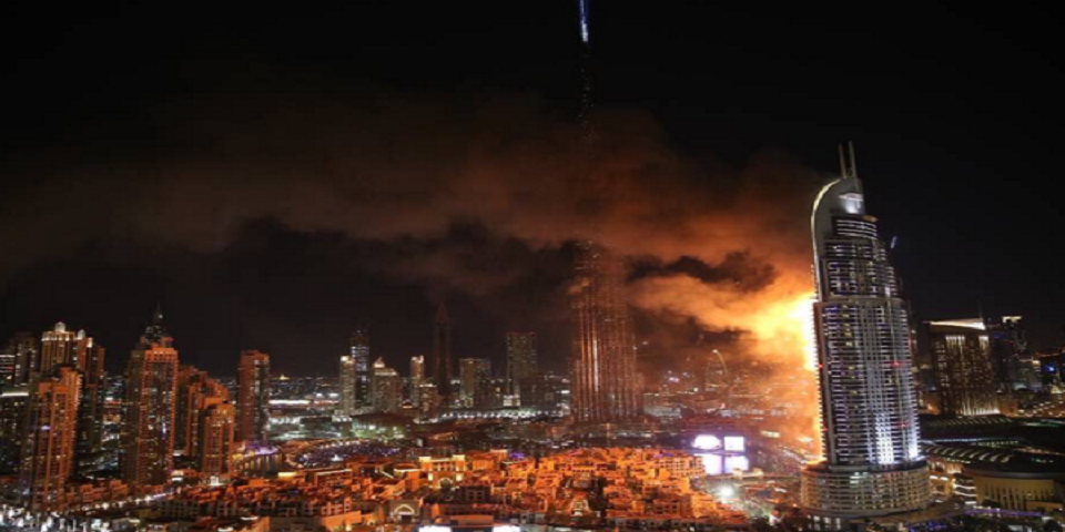 Fuerte incendio en Dubai en vísperas de Año Nuevo