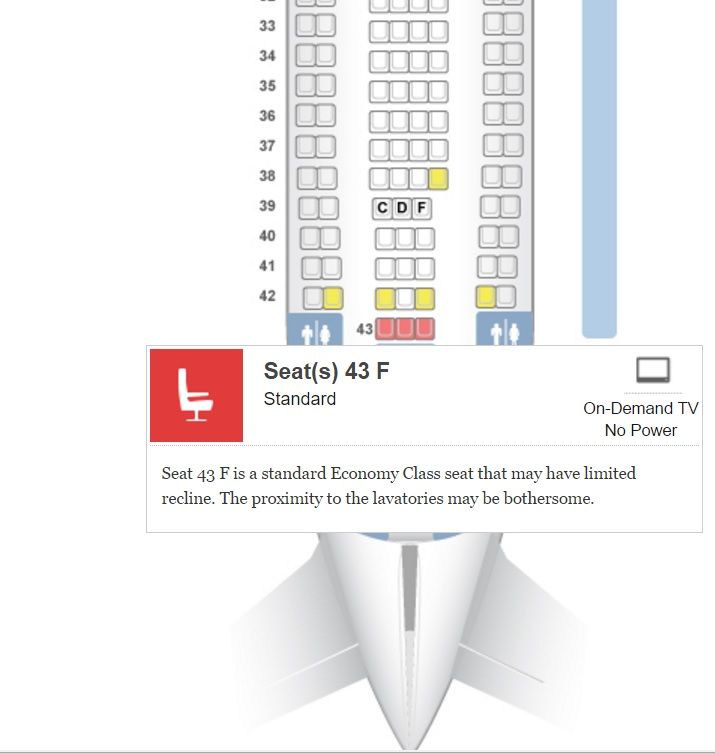 Los peores asientos en un avión - Delta