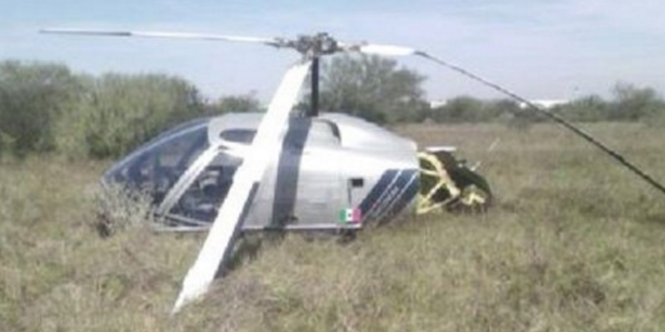Se desploma helicóptero en Nuevo León