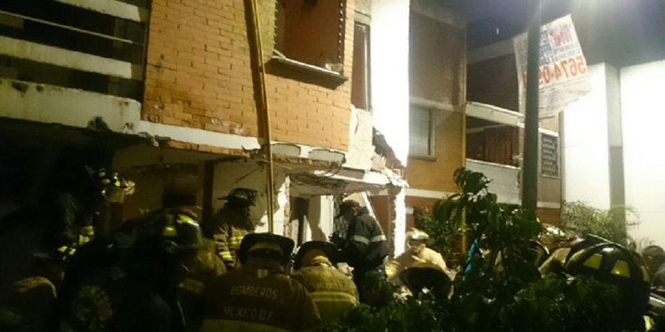 Explosión en Coyoacán por fuga de gas deja 4 lesionados