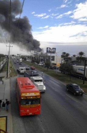 Incendio en bodega de Apodaca, Nuevo León