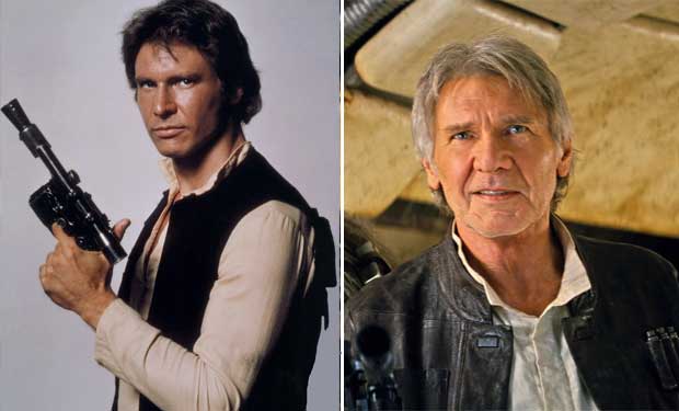 El paso del tiempo en las estrellas de Star Wars - han-solo-harrison-ford