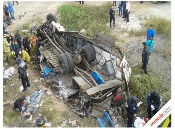 Choque de tren y autobús deja 5 muertos en Sinaloa - kkk1