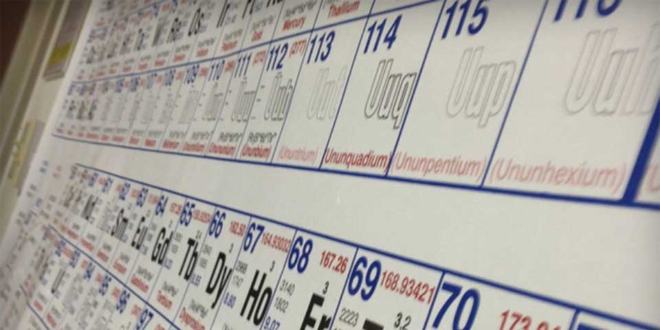 Añaden cuatro nuevos elementos a la tabla periódica