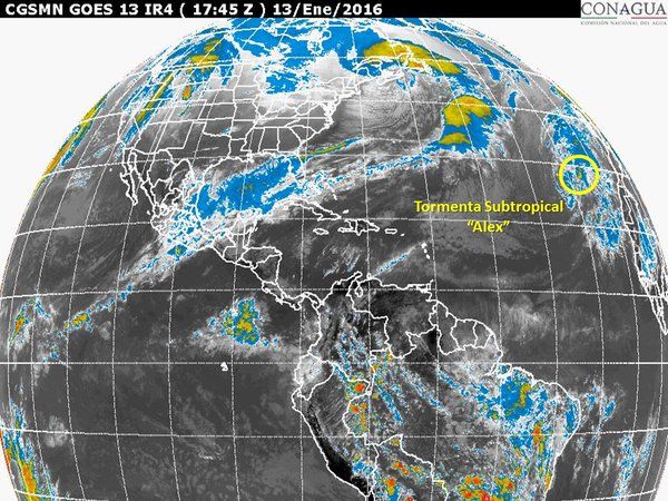 Se forma Alex, primer ciclón tropical en el Atlántico del 2016 - Alex5