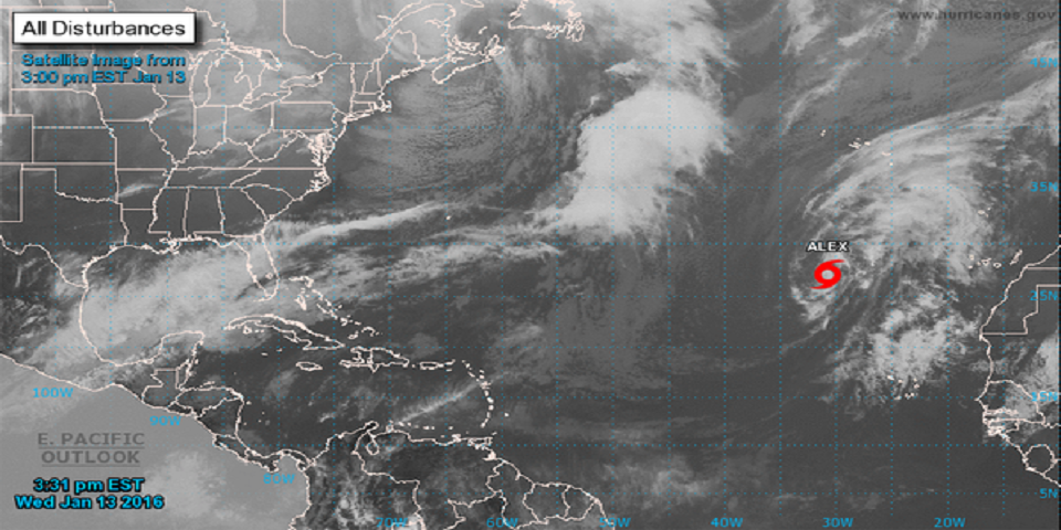 Se forma Alex, primer ciclón tropical en el Atlántico del 2016 Se forma Alex, primer ciclón tropical en el Atlántico del 2016