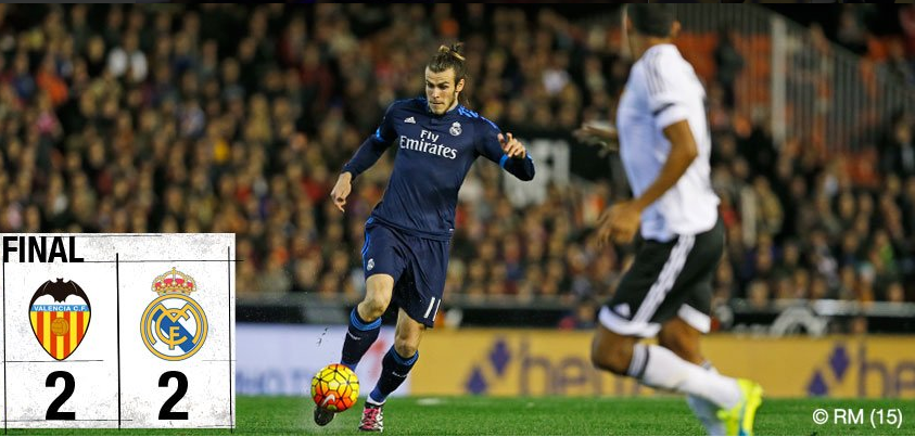 Real Madrid empata con el Valencia