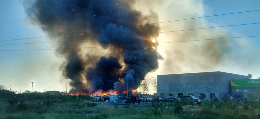Incendio consume 50 tejabanes en Nuevo León