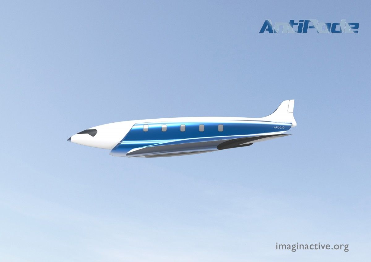 El avión que podría cruzar el Atlántico en 11 minutos - Charles-Bombardier-Antipode-2