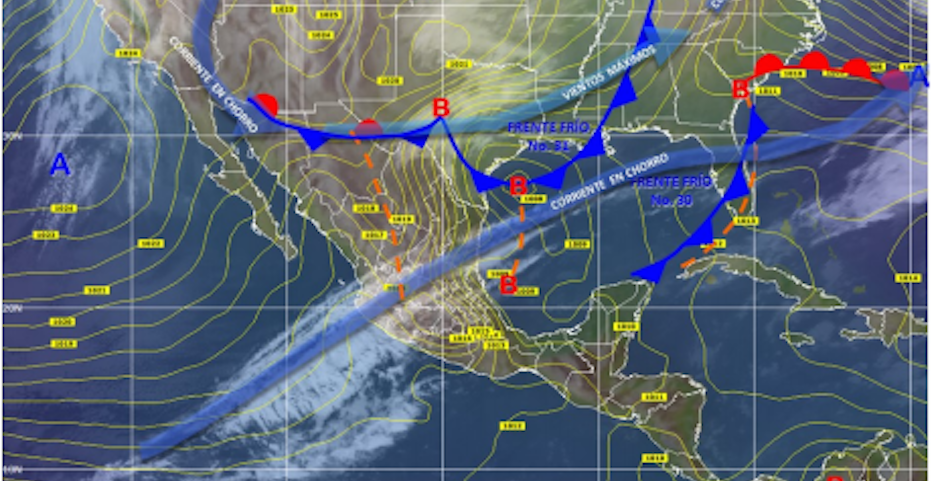 Clima frío sobre gran parte del país