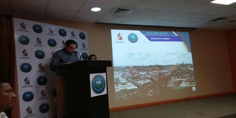 Incendio de autobuses en Tabasco fue provocado: PGR