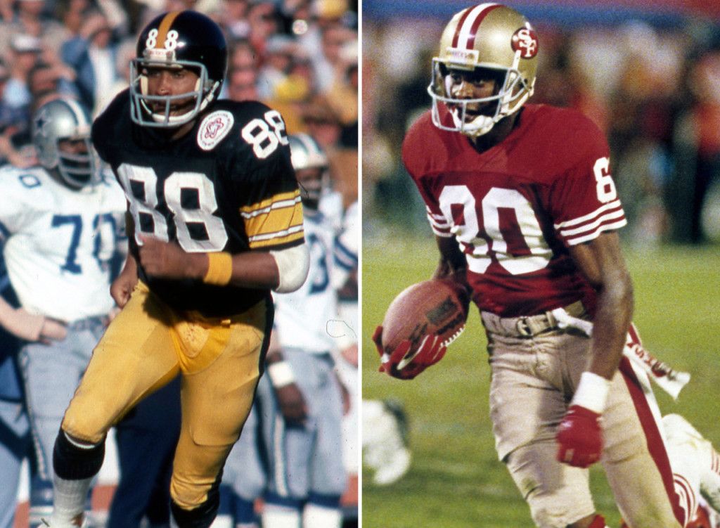 NFL presenta equipo ideal para conmemorar el Super Bowl 50 - Lynn-Swann-y-Jerry-Rice-1024x751