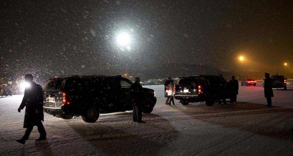 Nieve afecta regreso de Barack Obama a la Casa Blanca - Obama-Washington-nieve-AP