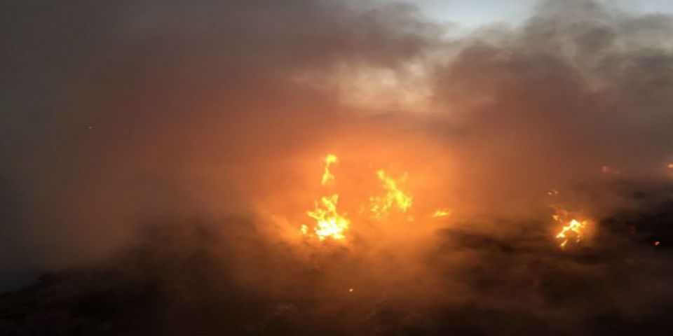 Incendio en lote baldío de Coacalco