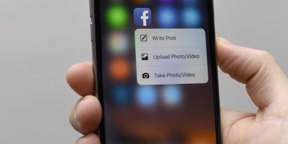 Facebook implementará nuevas funciones 3D Touch