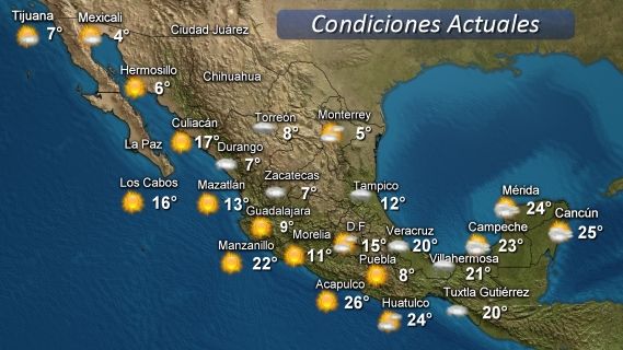 Pronostican lluvias y heladas en el país