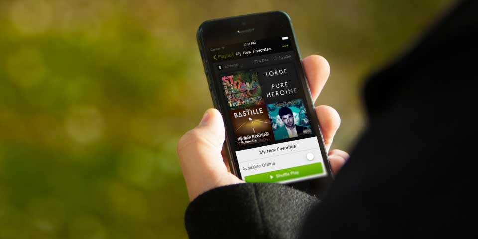 ¿Cuáles acciones consumen más datos en los smartphones? - spotify-iphone