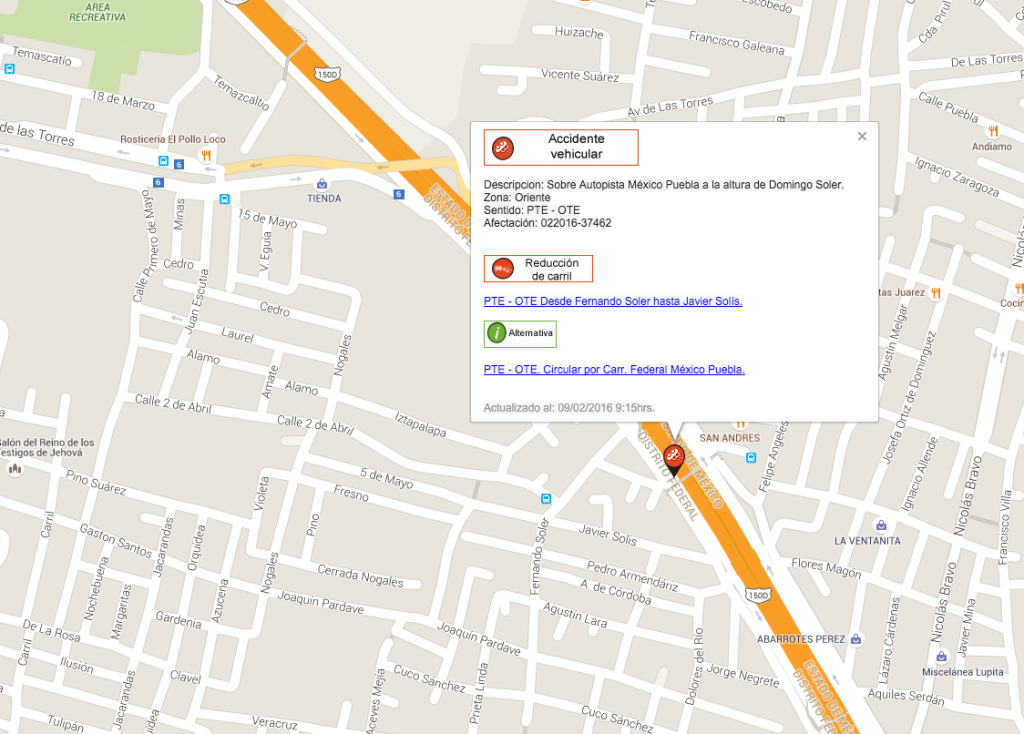 Choque genera caos en la México-Puebla - Captura-de-pantalla-2016-02-09-a-las-9.18.29-a.m.-1024x734