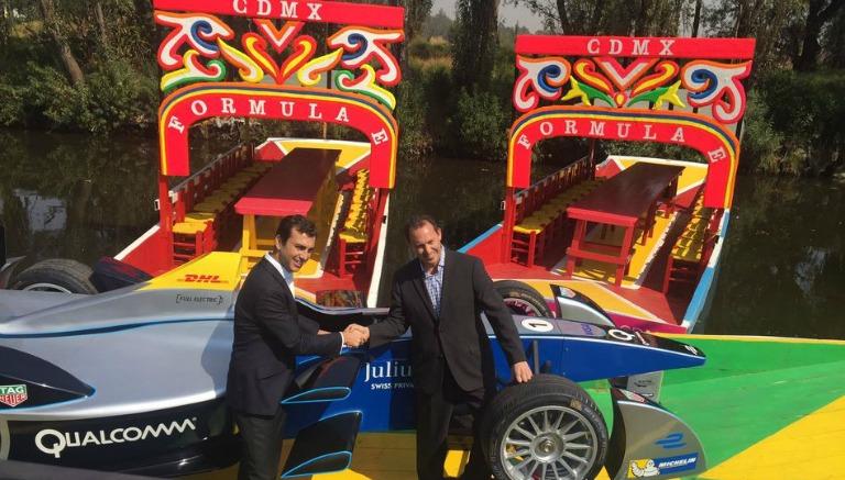 Presentan Fórmula E en Xochimilco Presentan Fórmula E en Xochimilco