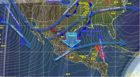 Entrará frente frío 35 por el noreste en las próximas horas
