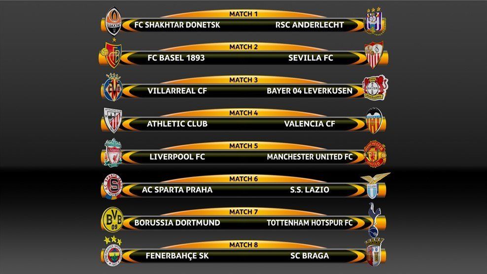 Duelos de alto calibre en octavos de la Europa League - Europa-League-sorteo
