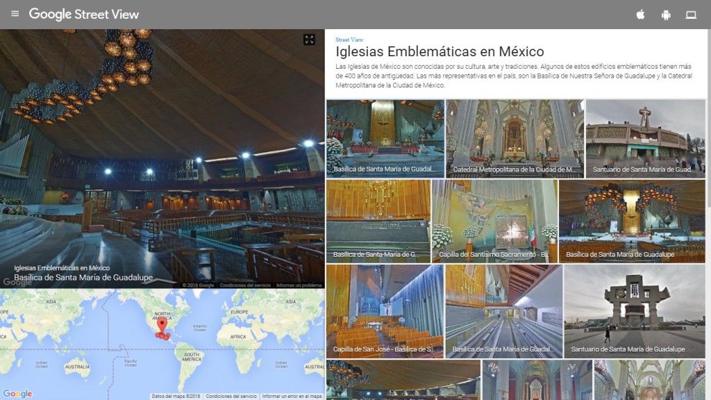 Google permitirá recorrer virtualmente las iglesias que visitará papa Francisco - Google-Street-View-Iglesias-1024x576