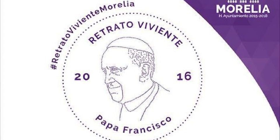 Retrato viviente dará bienvenida al papa en Morelia