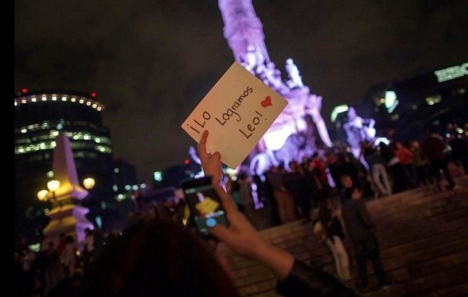 Así festejaron a Leonardo DiCaprio en México