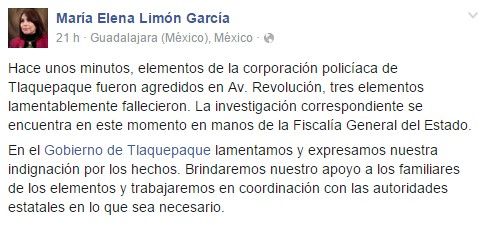 Renuncian mandos de la Policía de Tlaquepaque tras asesinato de compañeros - Maria-Elena-Limon-Tlaquepaque