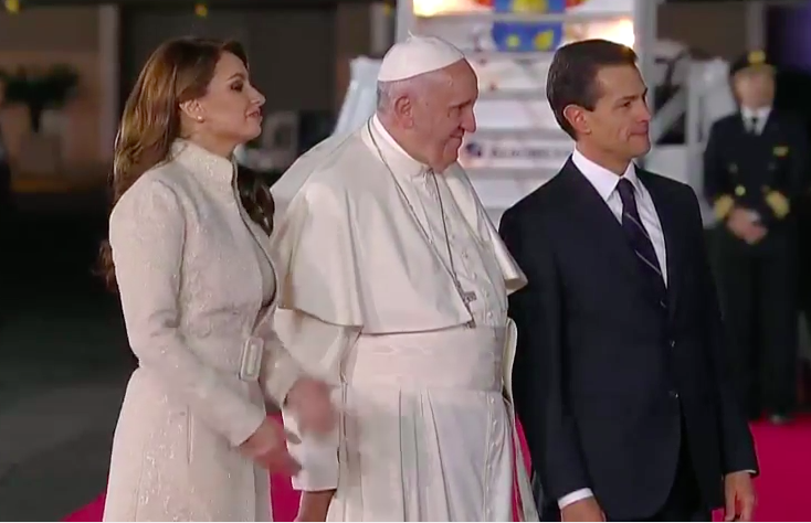 Papa Francisco agradeció a EPN afectuoso recibimiento en México - Papa-Francisco-EPN-Gaviota2