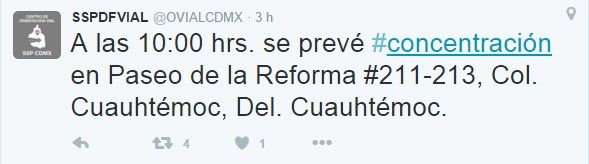 Al menos nueve concentraciones afectarán circulación en la Ciudad de México - Screenshot_3-4