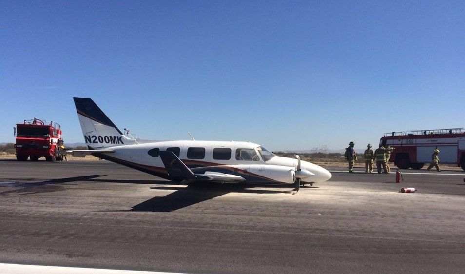 Cierran aeropuerto de SLP por aterrizaje forzoso
