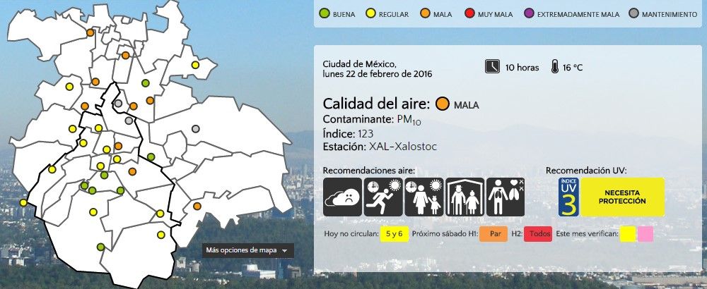 Continúa precontingencia ambiental en el Valle de México - calidad-aire-22feb