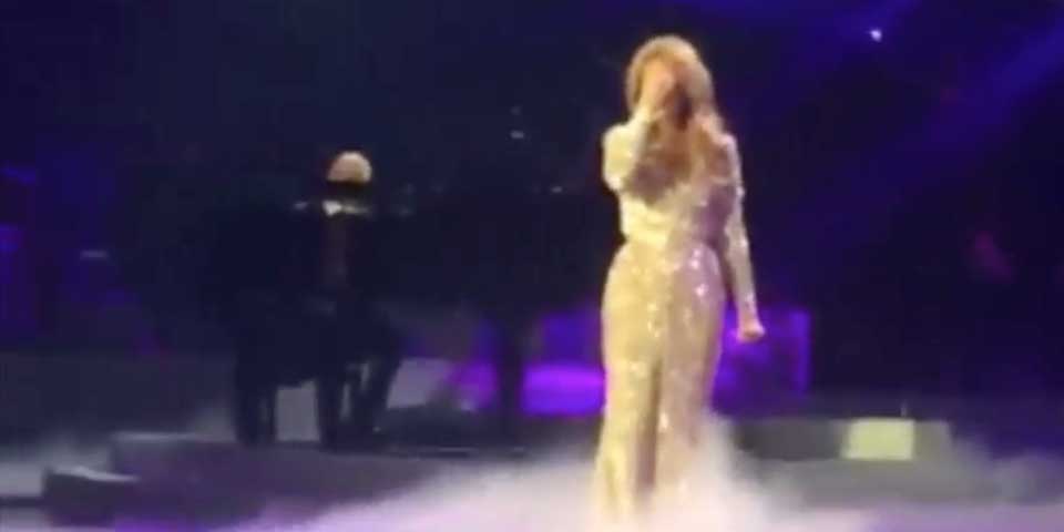 Video: Celine Dion rompe en llanto durante concierto