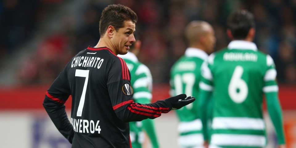 Chicharito y Leverkusen califican a octavos de la Europa League