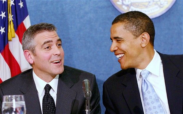 “Trump está loco”: George Clooney - clooney-obama