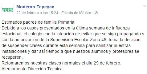 Suspenden clases en escuela de Naucalpan por influenza - colegio-moderno-tepeyac2