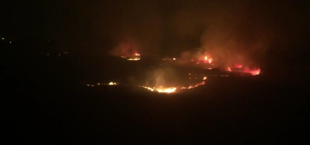 Incendio en el Vaso Regulador de Carretas en Tlalnepantla